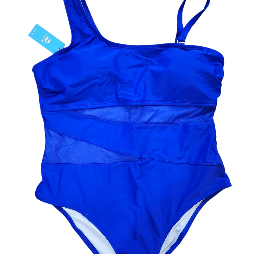 Women's Blue One-Shoulder Swimsuit